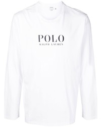 weißes bedrucktes Langarmshirt von Polo Ralph Lauren