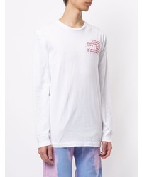 weißes bedrucktes Langarmshirt von Off-White