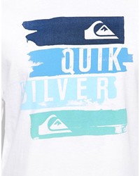 weißes bedrucktes Langarmshirt von Quiksilver