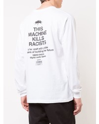 weißes bedrucktes Langarmshirt von Neighborhood