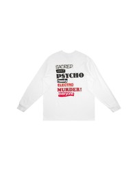 weißes bedrucktes Langarmshirt von Supreme