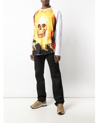 weißes bedrucktes Langarmshirt von Supreme