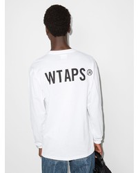 weißes bedrucktes Langarmshirt von WTAPS