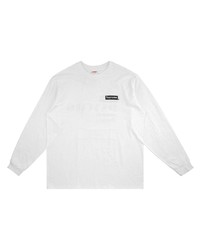 weißes bedrucktes Langarmshirt von Supreme