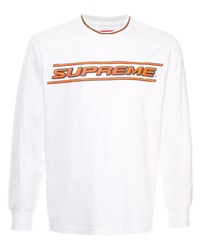 weißes bedrucktes Langarmshirt von Supreme