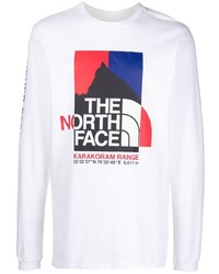weißes bedrucktes Langarmshirt von The North Face