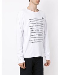 weißes bedrucktes Langarmshirt von OSKLEN