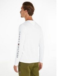 weißes bedrucktes Langarmshirt von Tommy Hilfiger