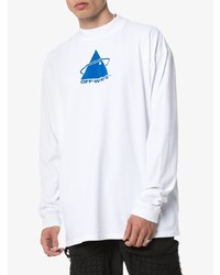 weißes bedrucktes Langarmshirt von Off-White