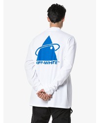 weißes bedrucktes Langarmshirt von Off-White