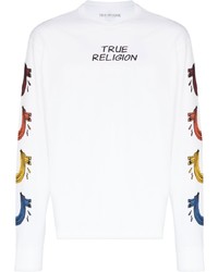 weißes bedrucktes Langarmshirt von True Religion