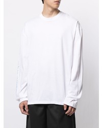 weißes bedrucktes Langarmshirt von Yoshiokubo