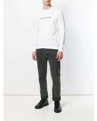 weißes bedrucktes Langarmshirt von Undercover