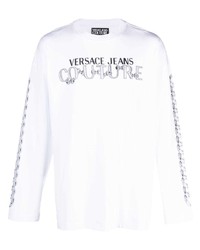 weißes bedrucktes Langarmshirt von VERSACE JEANS COUTURE