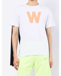 weißes bedrucktes Langarmshirt von Walter Van Beirendonck