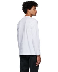 weißes bedrucktes Langarmshirt von Comme Des Garcons Play