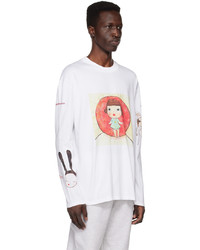 weißes bedrucktes Langarmshirt von Stella McCartney