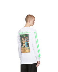 weißes bedrucktes Langarmshirt von Off-White