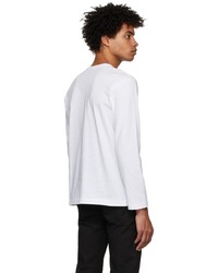 weißes bedrucktes Langarmshirt von Comme Des Garcons Play