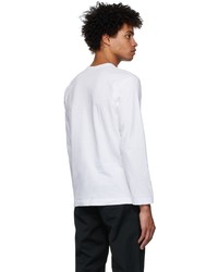 weißes bedrucktes Langarmshirt von Comme Des Garcons Play