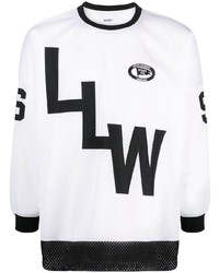 weißes bedrucktes Langarmshirt von WTAPS