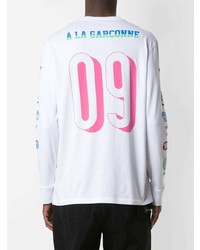 weißes bedrucktes Langarmshirt von À La Garçonne