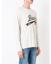 weißes bedrucktes Langarmshirt von BOSS