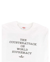 weißes bedrucktes Langarmshirt von Supreme