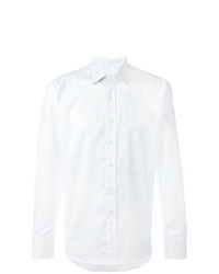 weißes bedrucktes Leinen Langarmhemd von Etro
