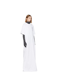 weißes bedrucktes Maxikleid von Vetements