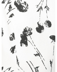 weißes bedrucktes Midikleid von Oscar de la Renta