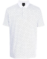 weißes bedrucktes Polohemd von Armani Exchange