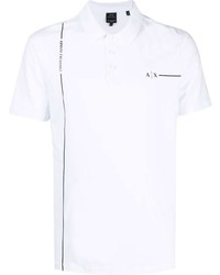 weißes bedrucktes Polohemd von Armani Exchange