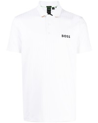 weißes bedrucktes Polohemd von BOSS