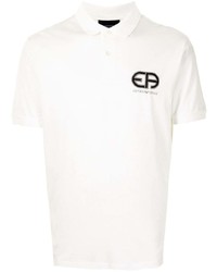 weißes bedrucktes Polohemd von Emporio Armani