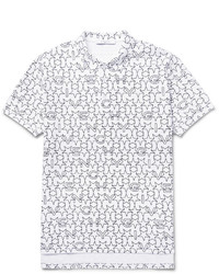 weißes bedrucktes Polohemd von Givenchy