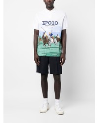 weißes bedrucktes Polohemd von Polo Ralph Lauren