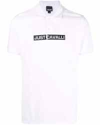 weißes bedrucktes Polohemd von Just Cavalli