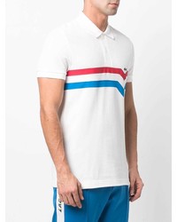 weißes bedrucktes Polohemd von Lacoste