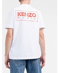 weißes bedrucktes Polohemd von Kenzo