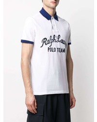 weißes bedrucktes Polohemd von Polo Ralph Lauren