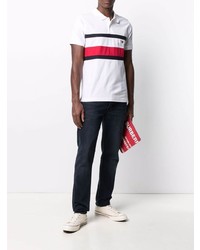 weißes bedrucktes Polohemd von Tommy Hilfiger