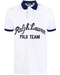 weißes bedrucktes Polohemd von Polo Ralph Lauren