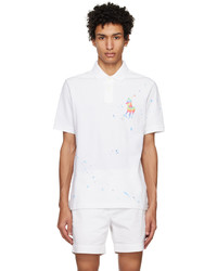 weißes bedrucktes Polohemd von Polo Ralph Lauren