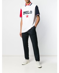 weißes bedrucktes Polohemd von Polo Ralph Lauren