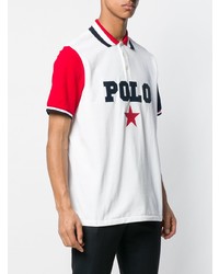 weißes bedrucktes Polohemd von Polo Ralph Lauren