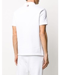 weißes bedrucktes Polohemd von Thom Browne