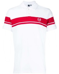 weißes bedrucktes Polohemd von Sergio Tacchini