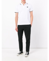 weißes bedrucktes Polohemd von McQ Alexander McQueen