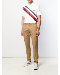 weißes bedrucktes Polohemd von Tommy Hilfiger